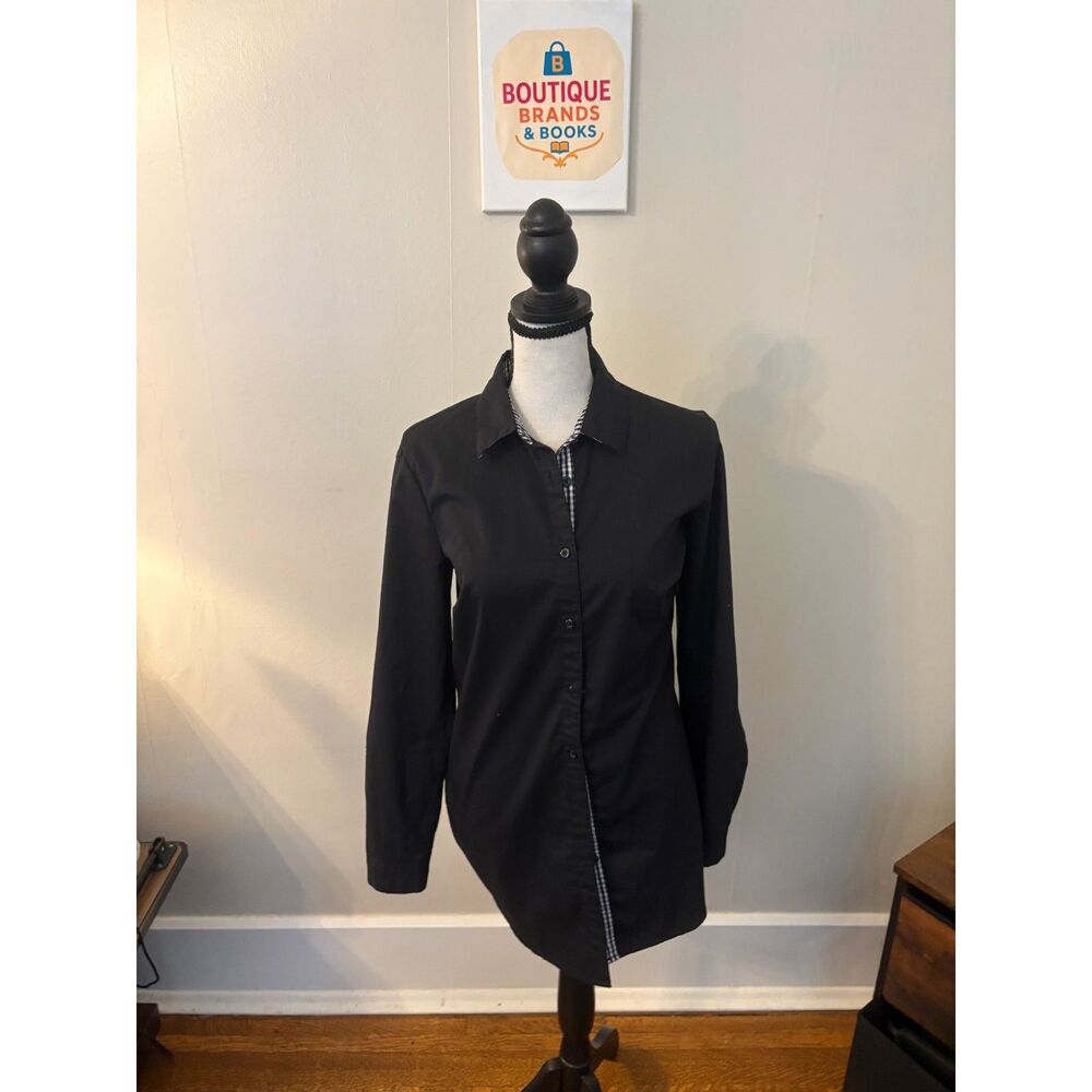 Zac & Rachel Black Button-Down Tunic Shirt – Size Small